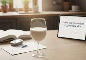 tazza di latte adatto a diabetico